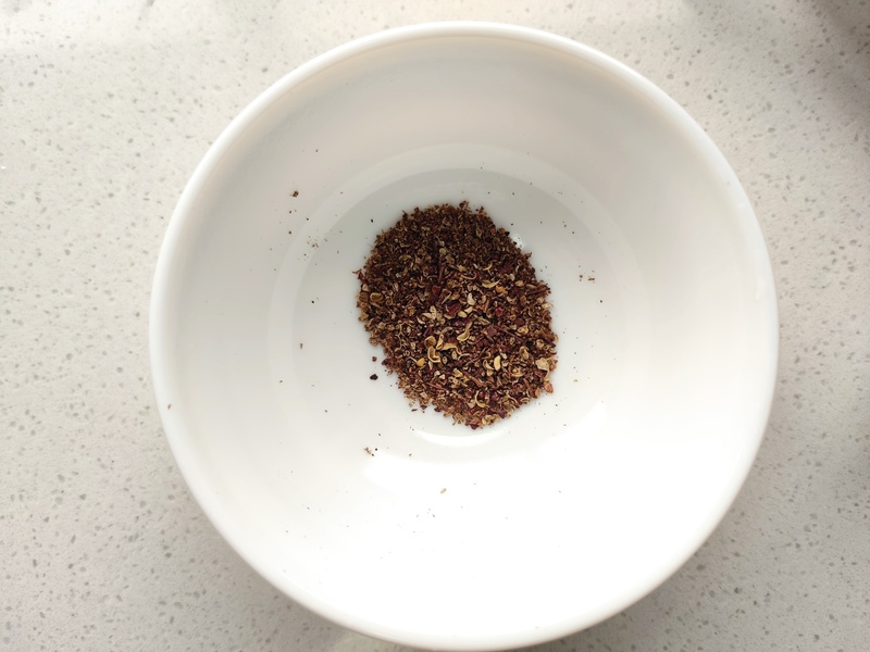 Freshly make Sichuan pepper powder