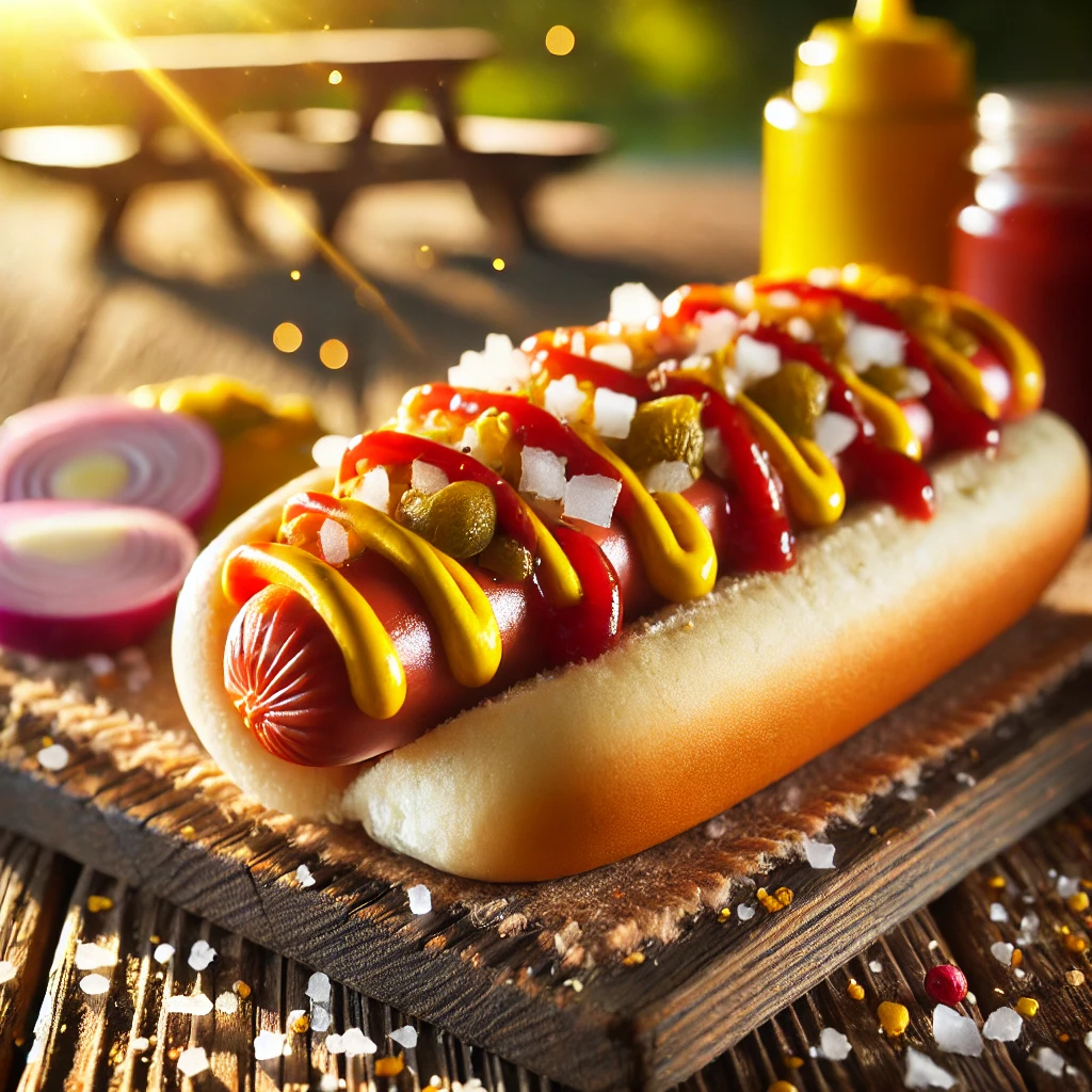 Generating a photo of a hot dog - DALL-E 3